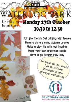 An informational poster about an autumn family craft event