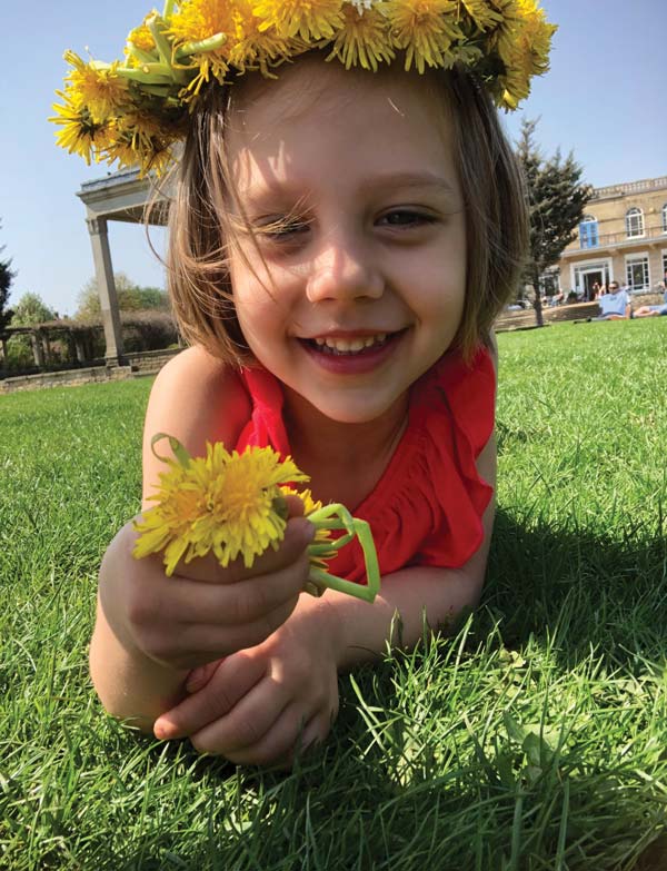 girl with flowers in her hair